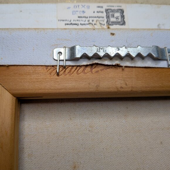 Signed StIll Life Oil Painting with Original Gold Frame and Backing - Picture 11 of 15